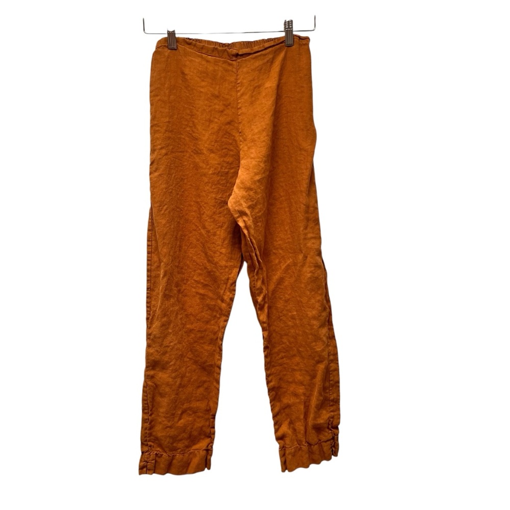 bryn Walker Rust Orange Linen Pants